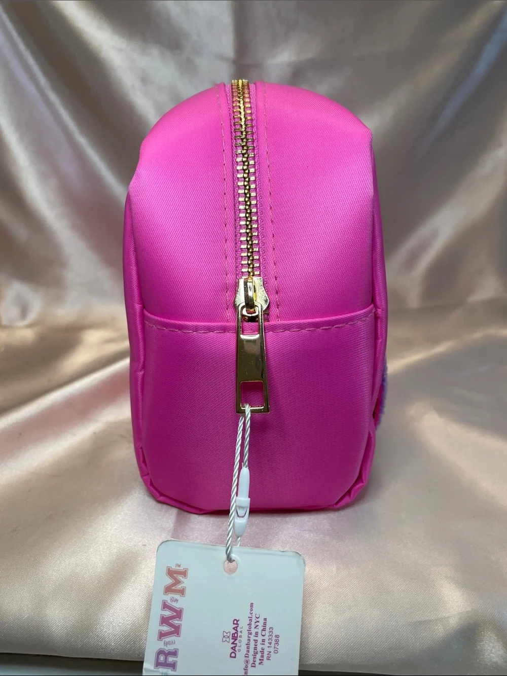 Bright Pink Smiley Cosmetic Pouch - NWT